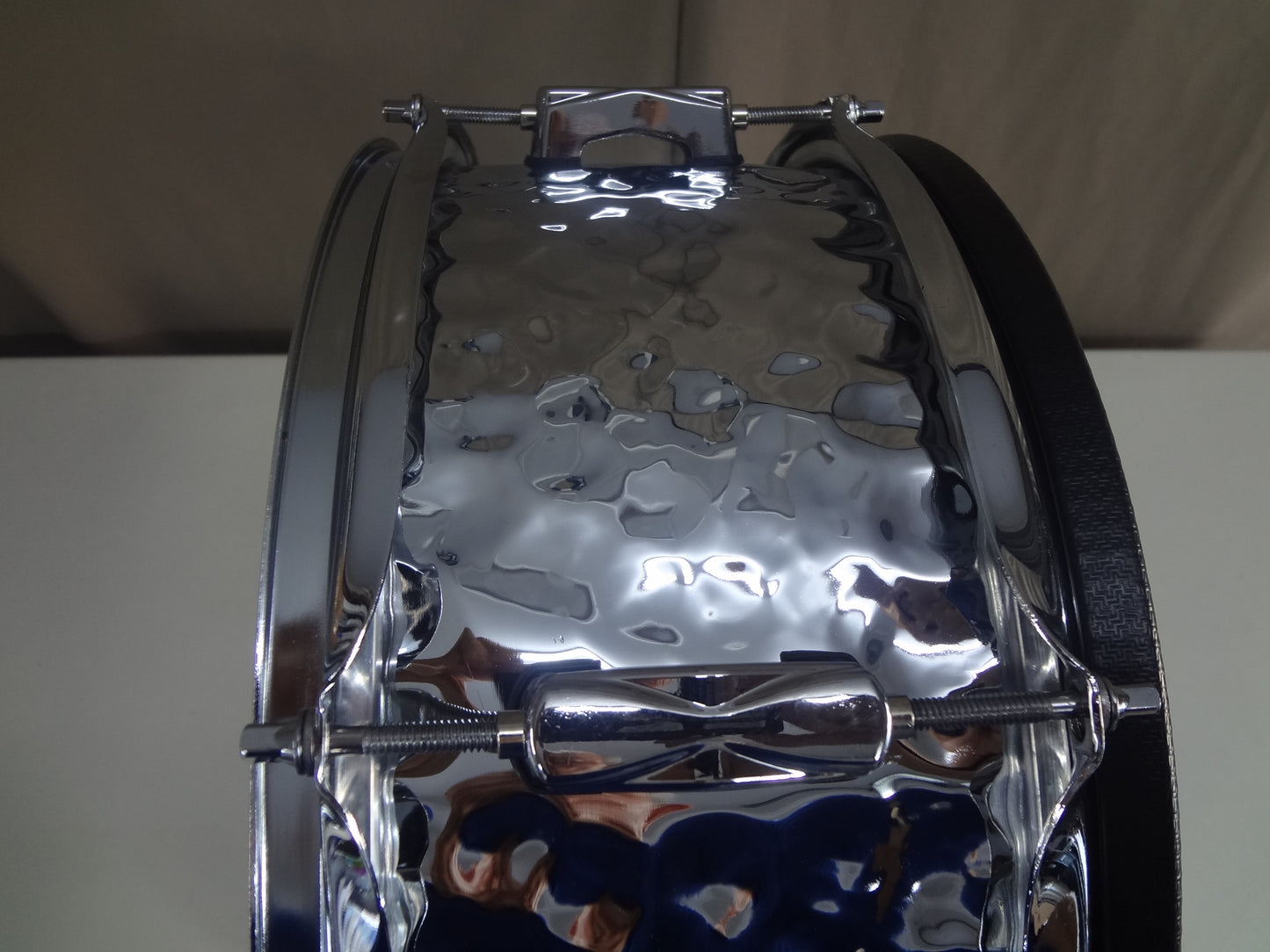 New 14 Inch Custom Electronic Snare Drum - Dimpled Metal Chrome