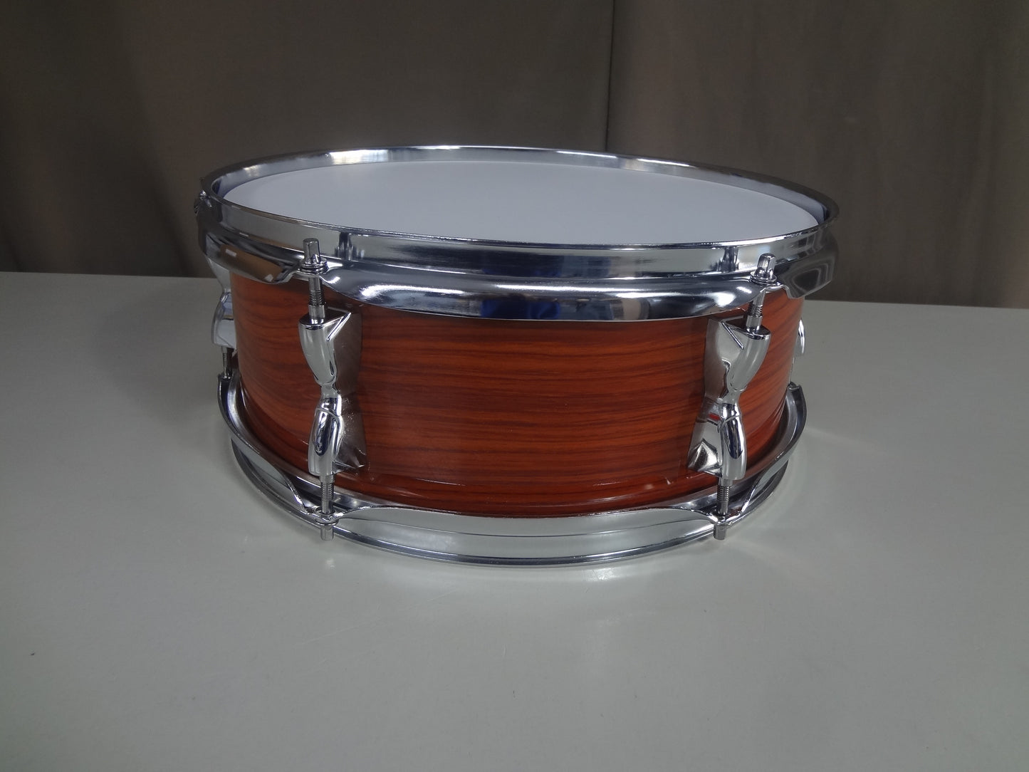 New 13 Inch Custom Electronic Snare Drum - Woodgrain Gloss