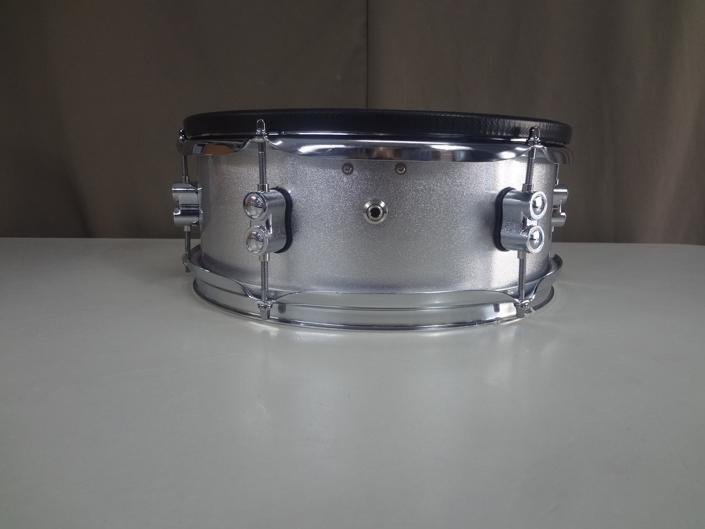 New 13 Inch Custom Electronic Snare Drum - Silver Metallic