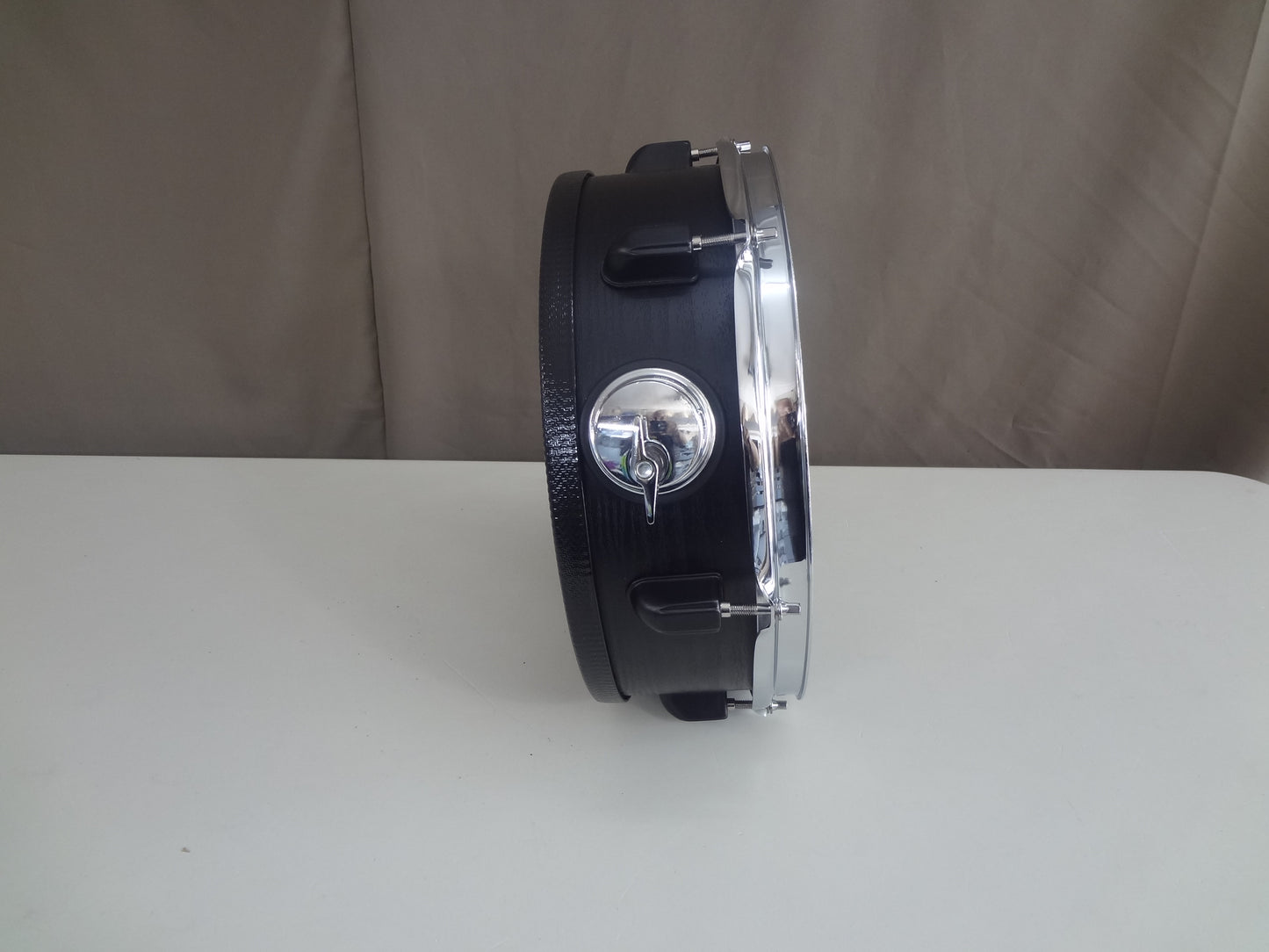 Refurbished 12 Inch Custom Built Electronic Snare Drum - Black Woodgrain