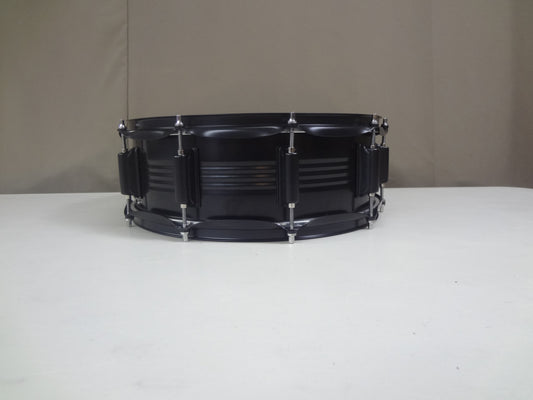 New 14 Inch Custom Electronic Metal Snare Drum - Black -Painted.