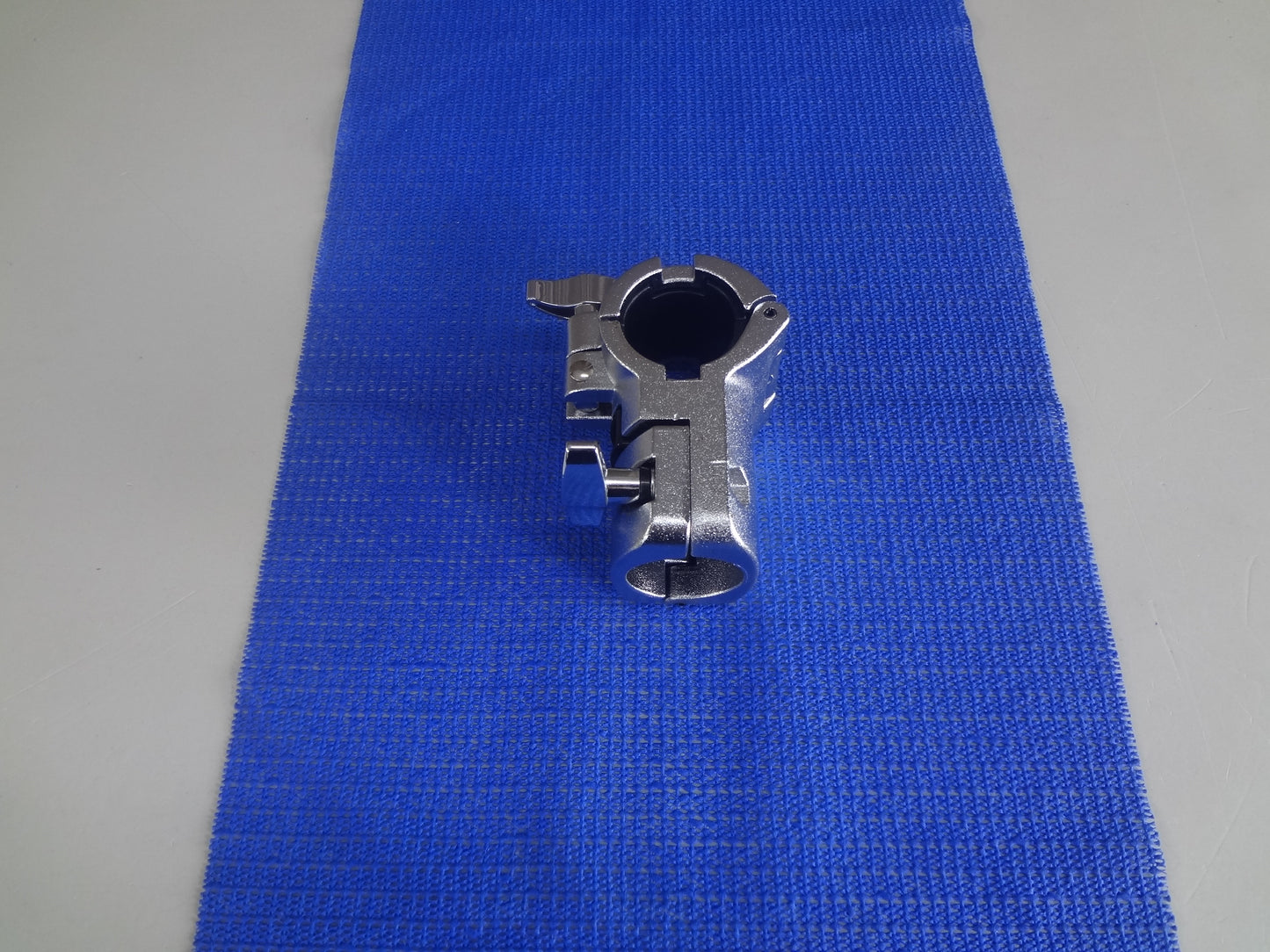 NEW METAL DRUM RACK CONNECTING CLAMP-SILVER/CHROME.