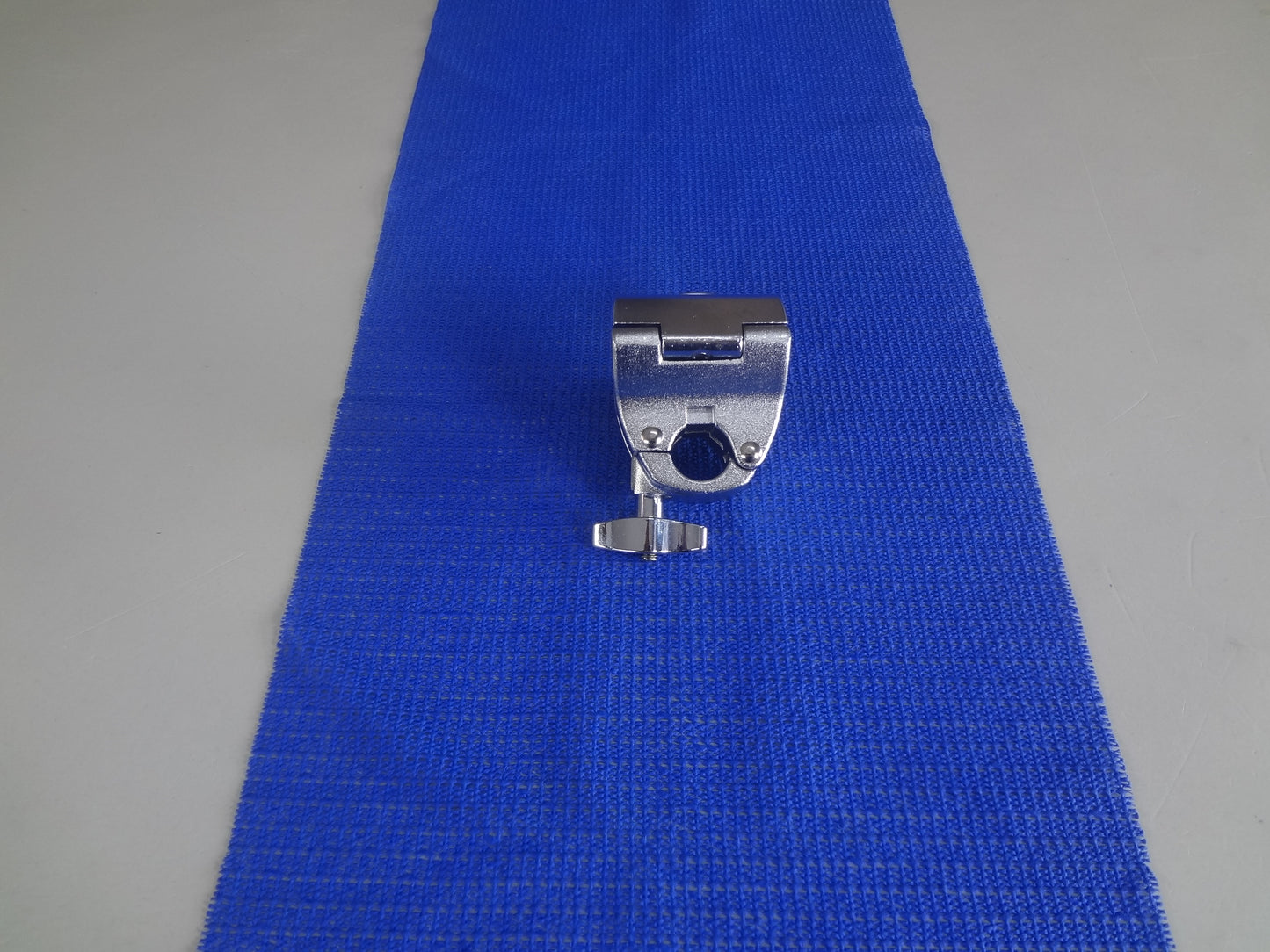 NEW METAL DRUM RACK MOUNTING CLAMP-SILVER/CHROME.