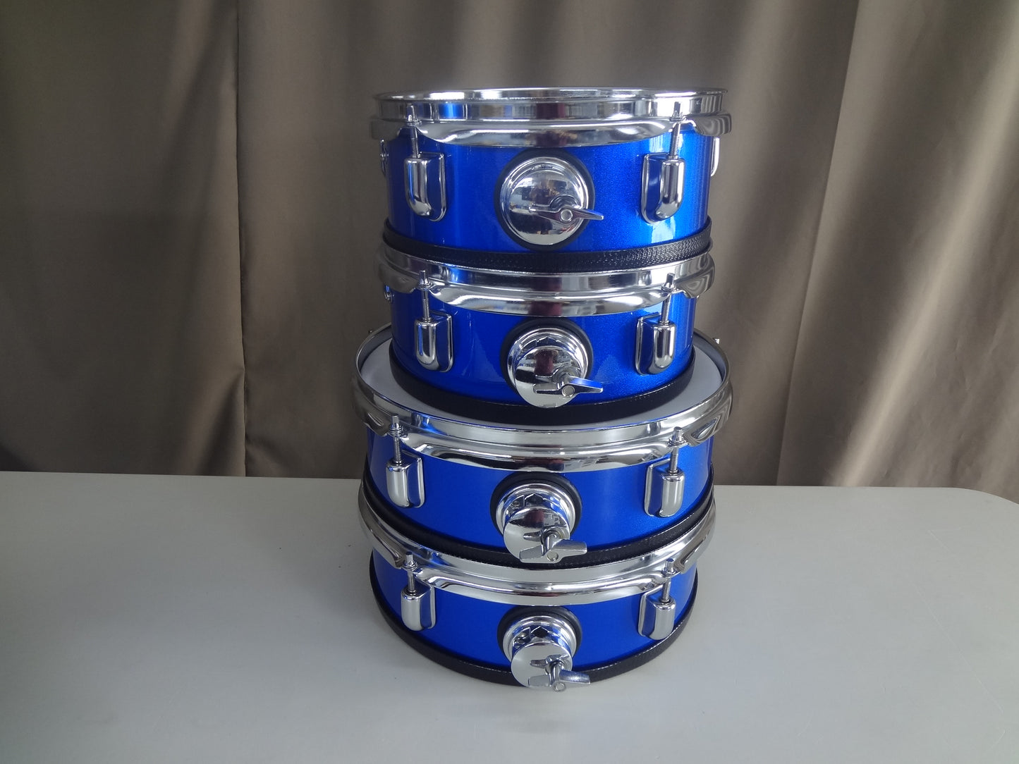 NEW 5 PIECE CUSTOM ELECTRONIC DRUM SHELL PACK - Blue Metallic.