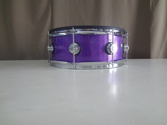 New 14 Inch Custom Electronic Snare Drum - Purple Sparkle