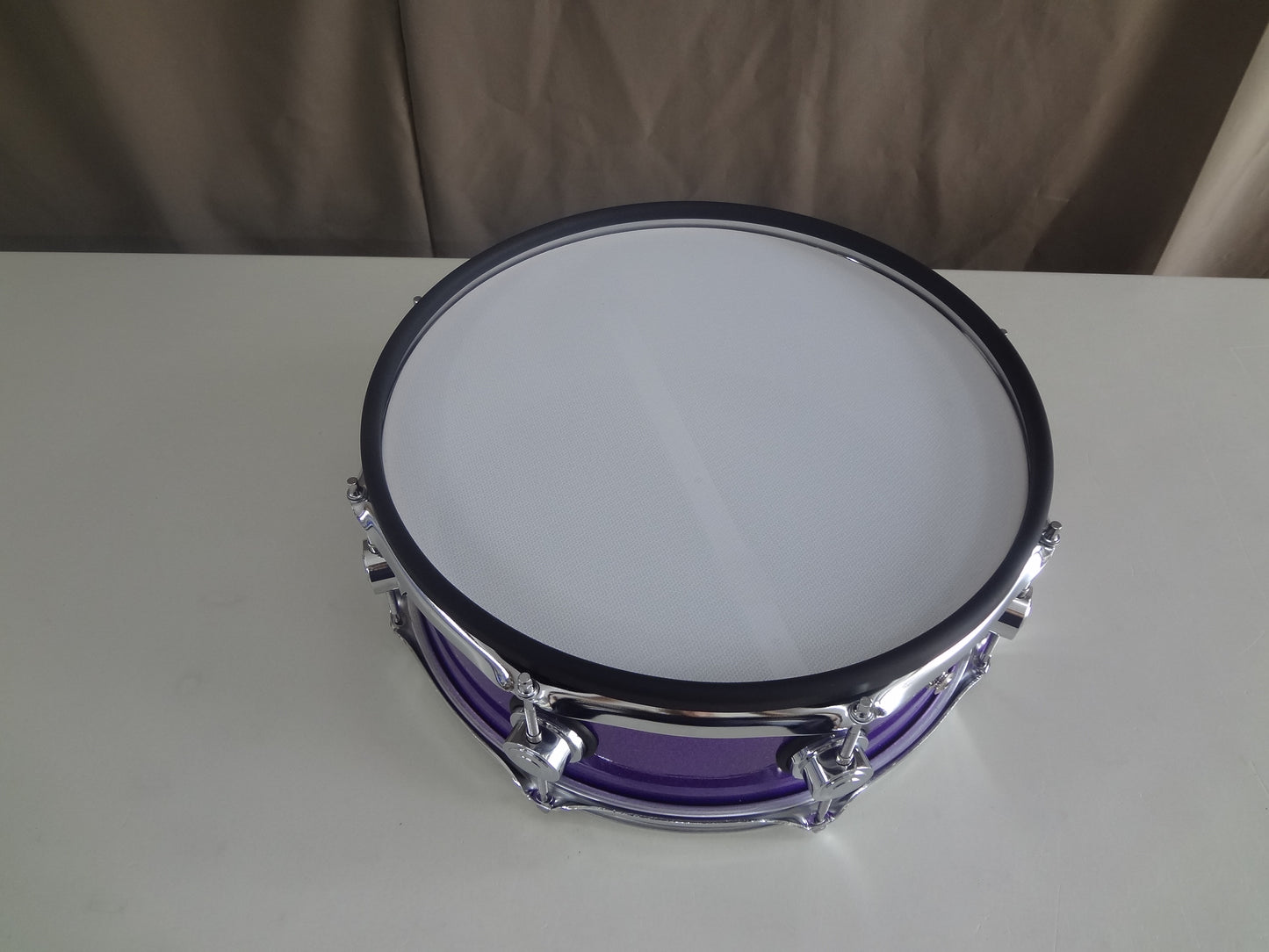 New 14 Inch Custom Electronic Snare Drum - Purple Sparkle
