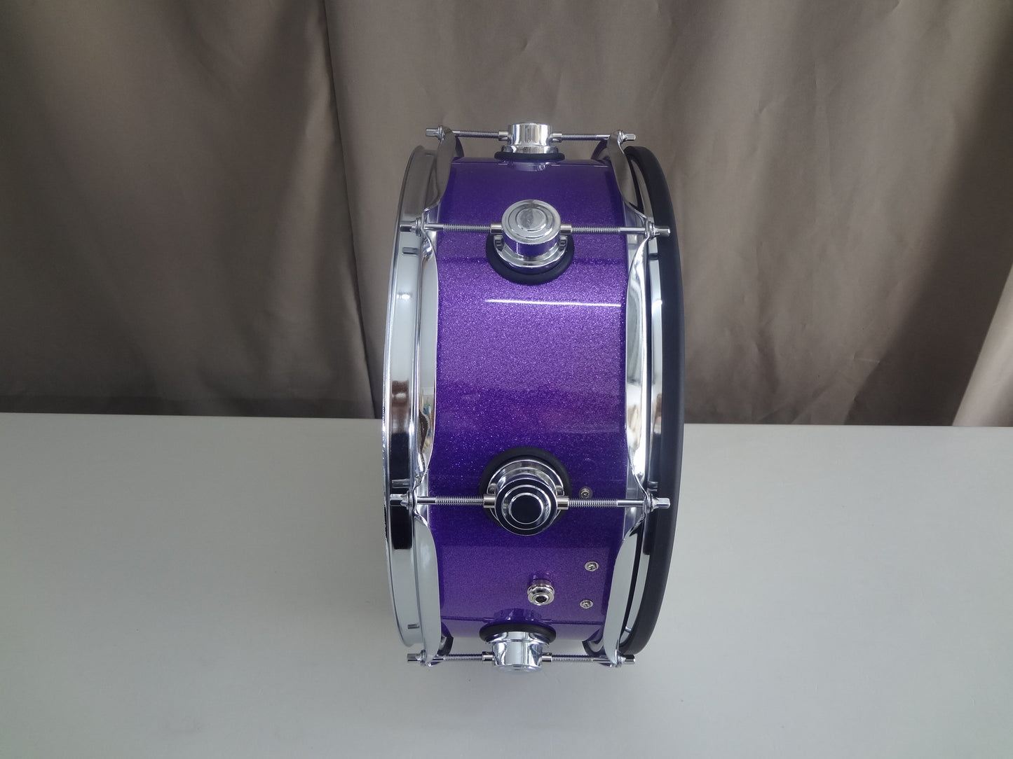 New 14 Inch Custom Electronic Snare Drum - Purple Sparkle
