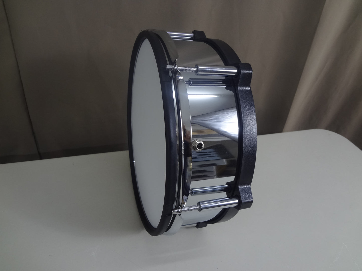 NEW 12inch ELECTRONIC SNARE DRUM-Chrome metal.