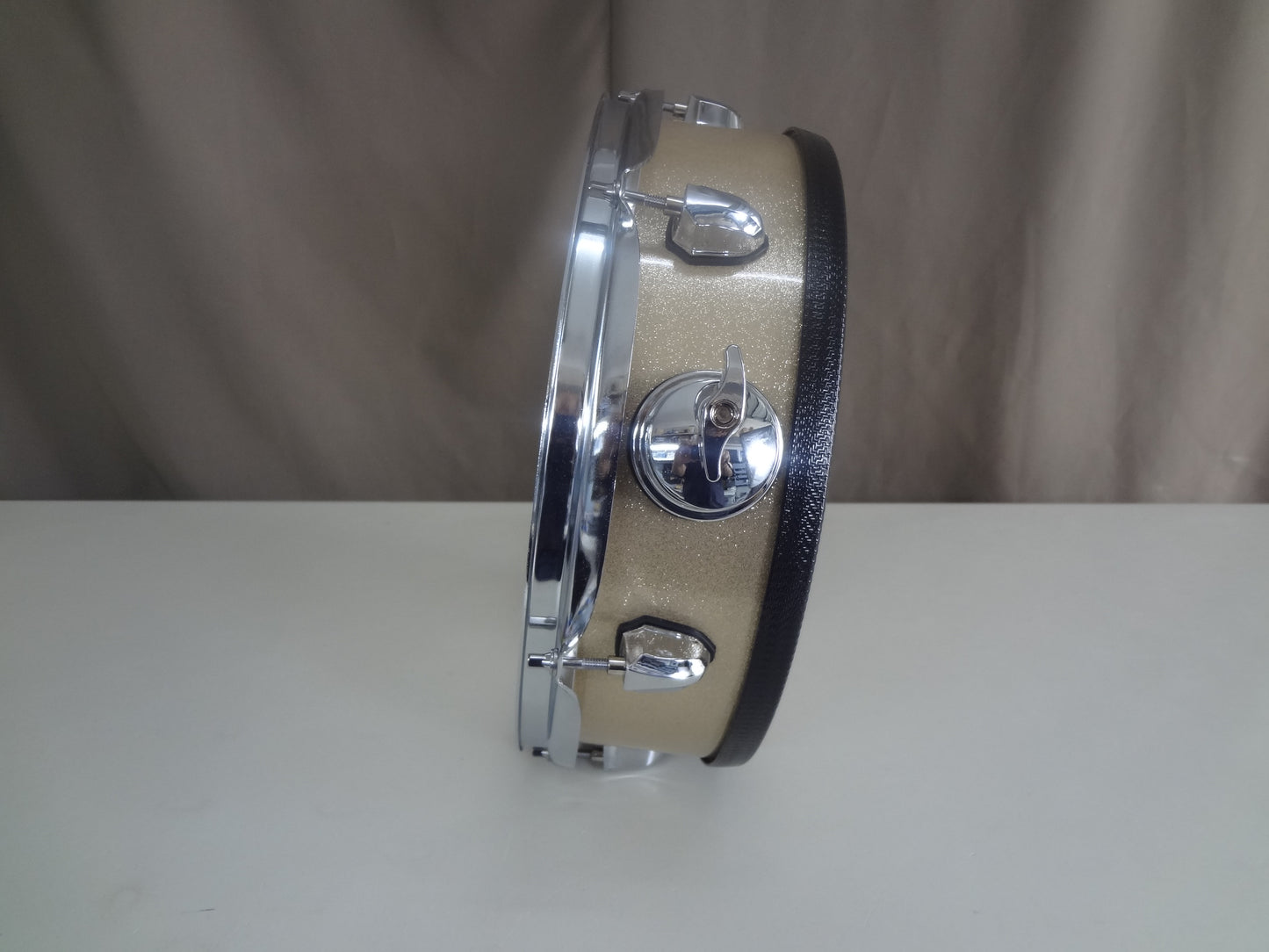 New 13 Inch Custom Electronic Snare Drum - Champagne Sparkle