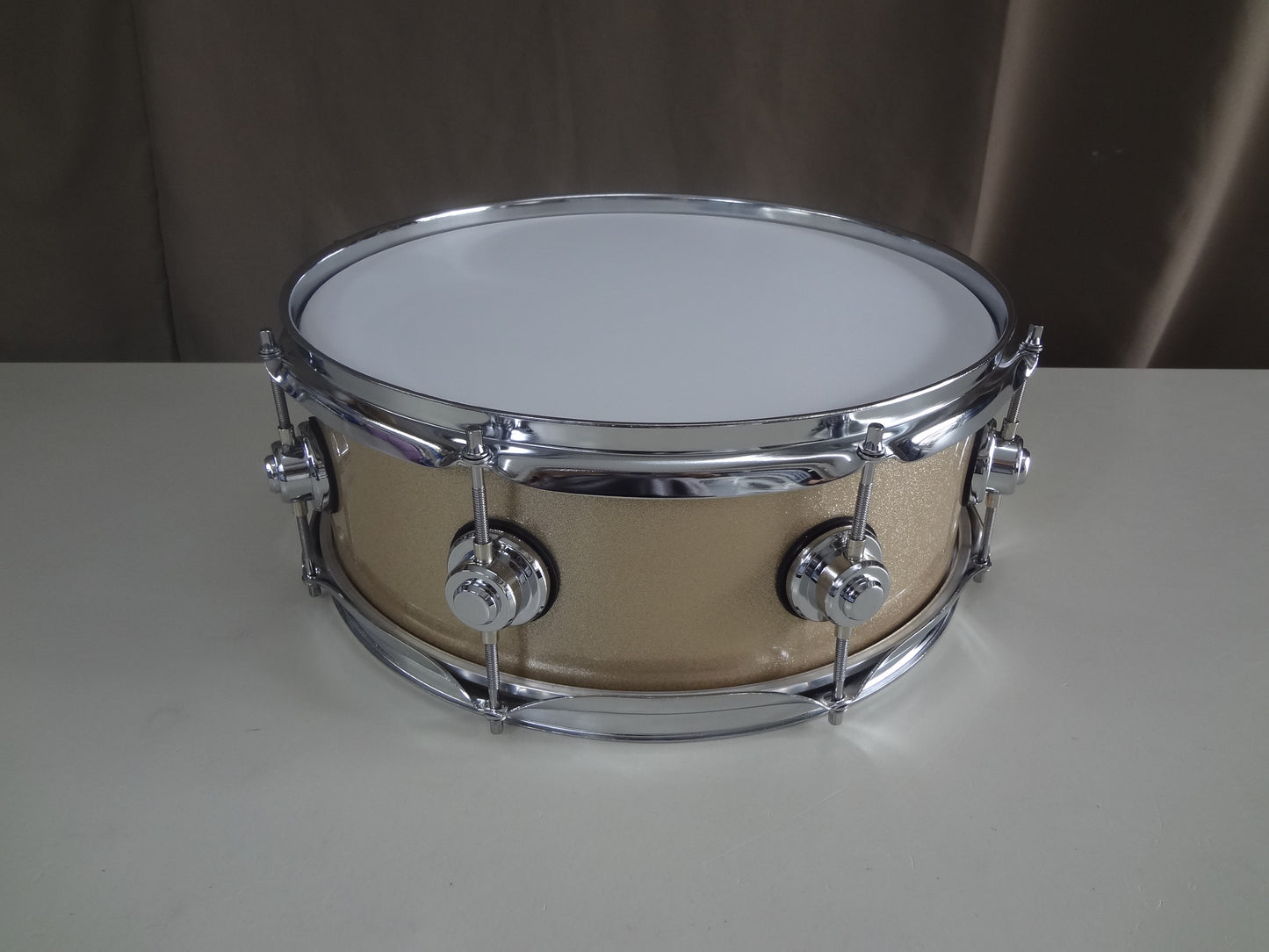 New 14 Inch Custom Electronic Snare Drum - Champagne Sparkle
