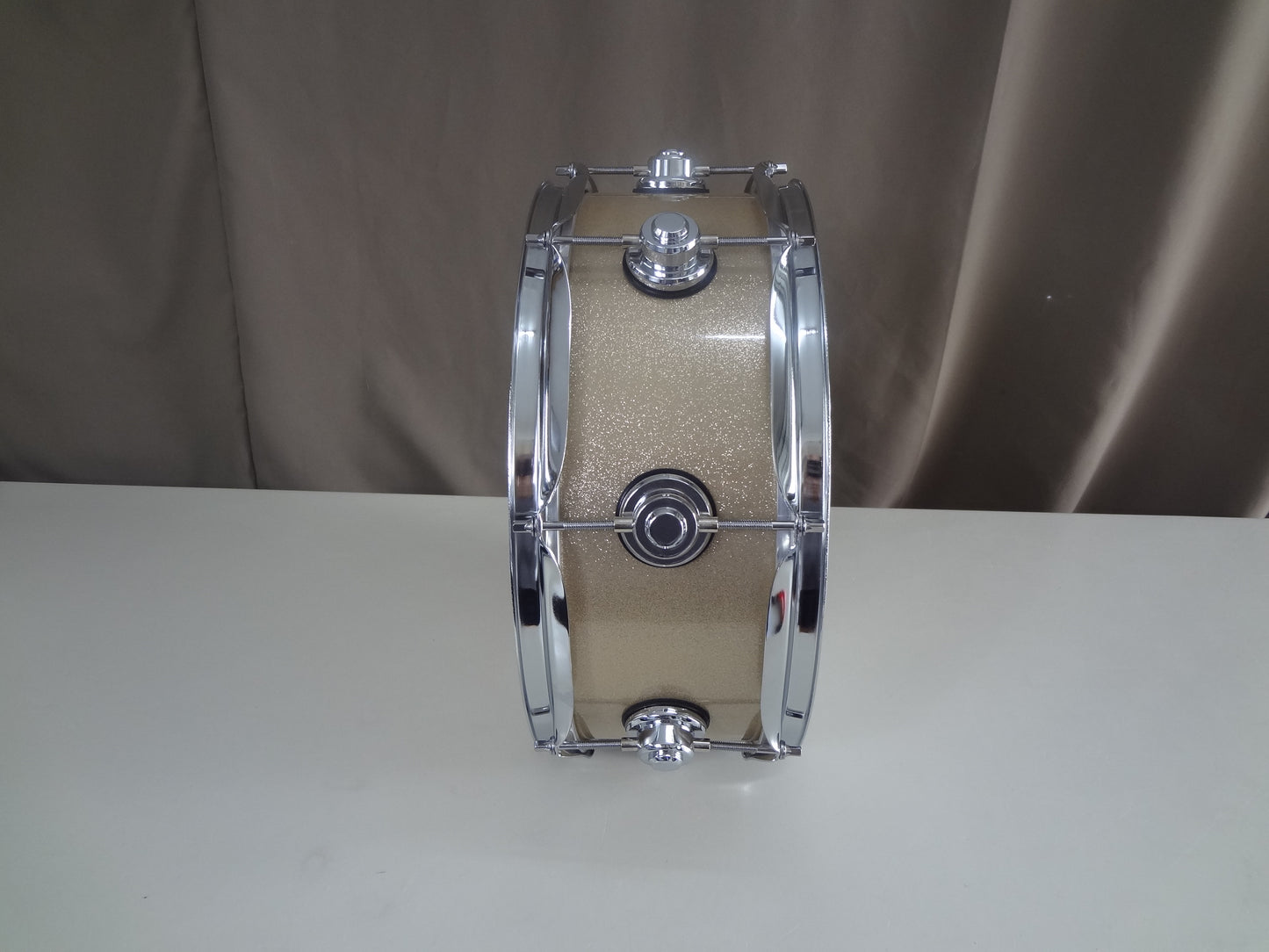New 14 Inch Custom Electronic Snare Drum - Champagne Sparkle