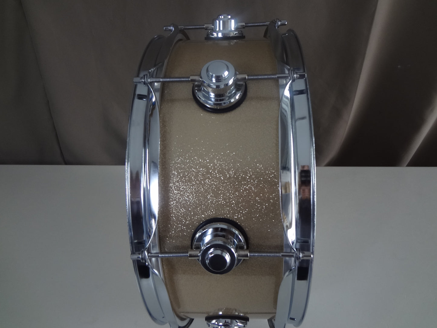 New 14 Inch Custom Electronic Snare Drum - Champagne Sparkle