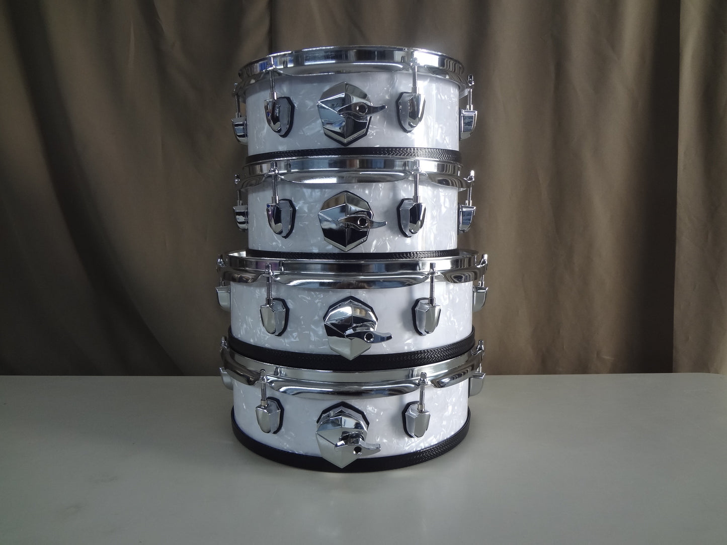 NEW 5 PIECE CUSTOM ELECTRONIC DRUM SHELL PACK - WHITE PEARL
