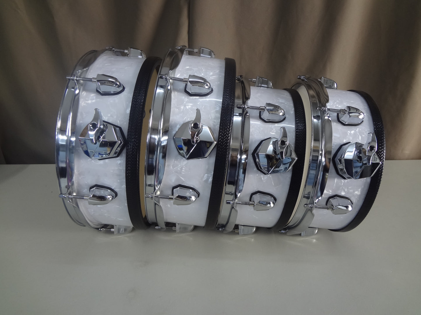 NEW 5 PIECE CUSTOM ELECTRONIC DRUM SHELL PACK - WHITE PEARL