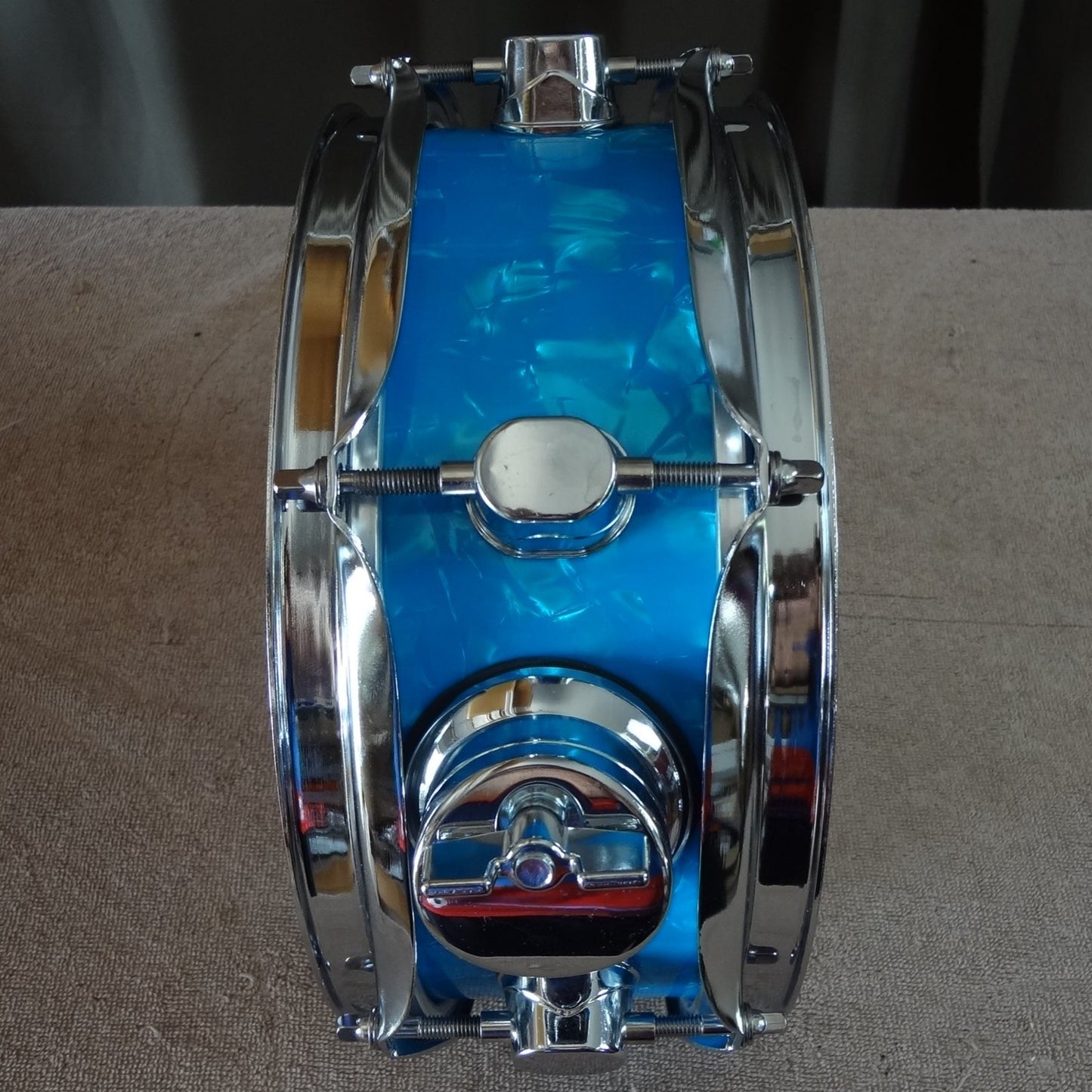 New 10 Inch Custom Electronic Snare Drum - Blue Pearl