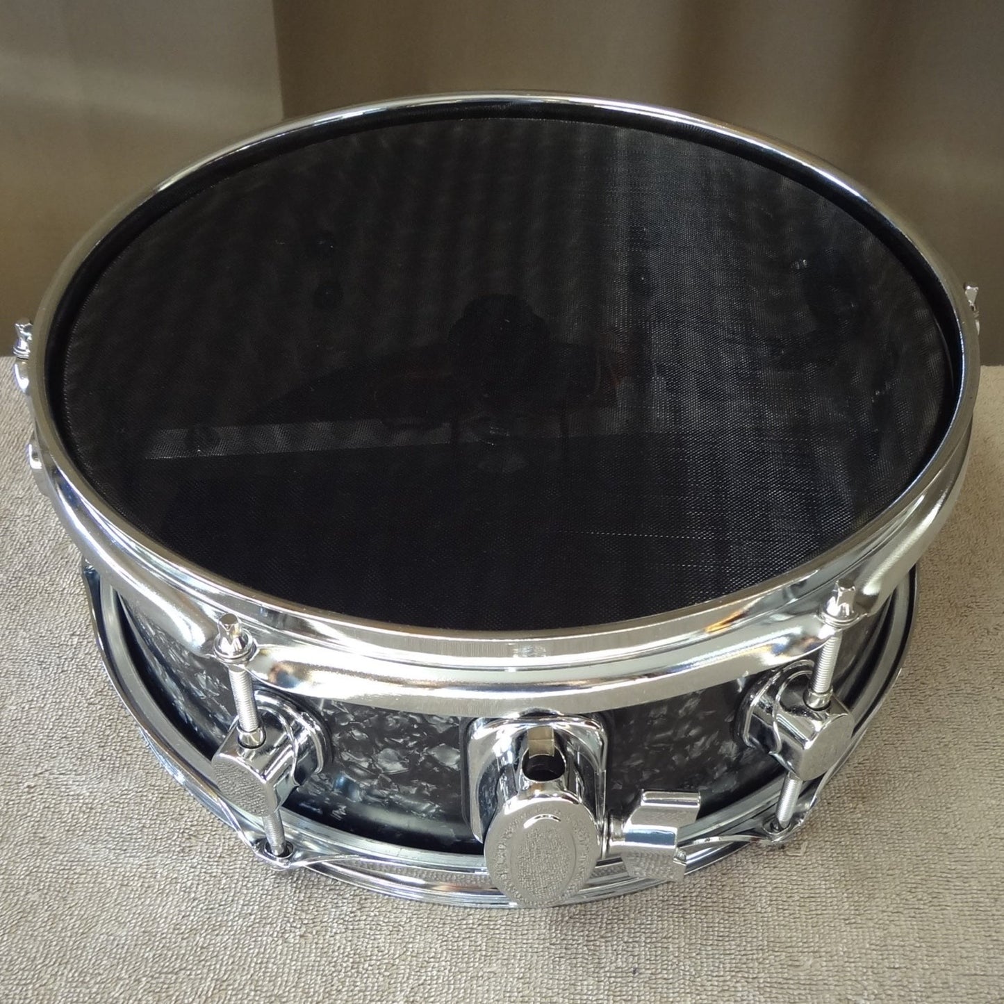 New 12 Inch Custom Electronic Snare Drum - Black Pearl