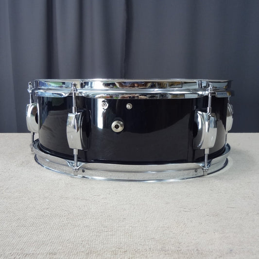 side image of 14 inch custom electronic snare drum black mono colour