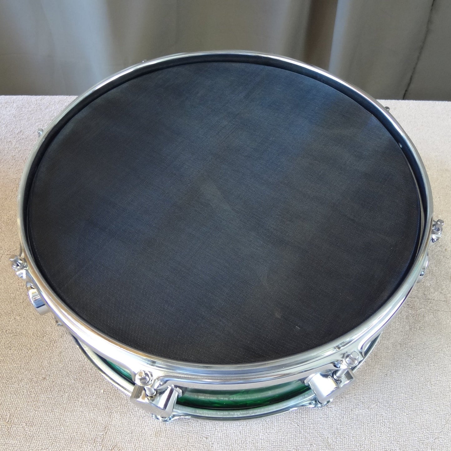 New 14 Inch Custom Electronic Snare Drum - Green Pearl