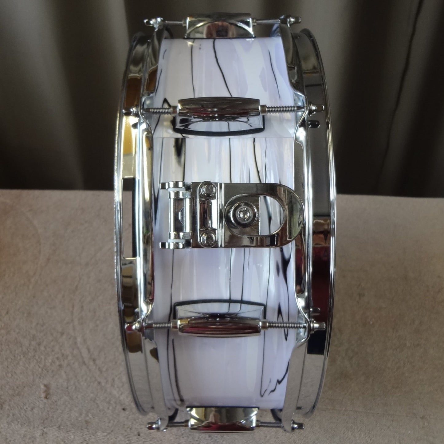 New 14 Inch Hybrid Electronic Acoustic Snare Drum - Black/White