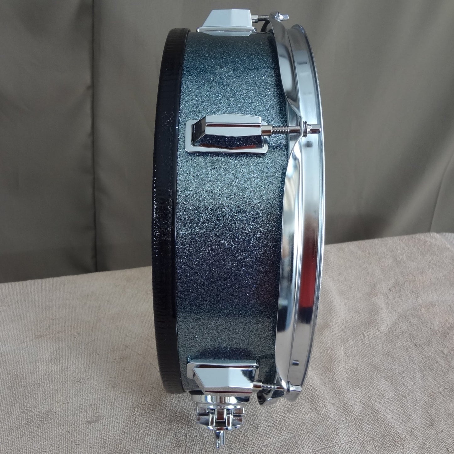 New 14 Inch Custom Electronic Snare Drum - Teal Green Sparkle