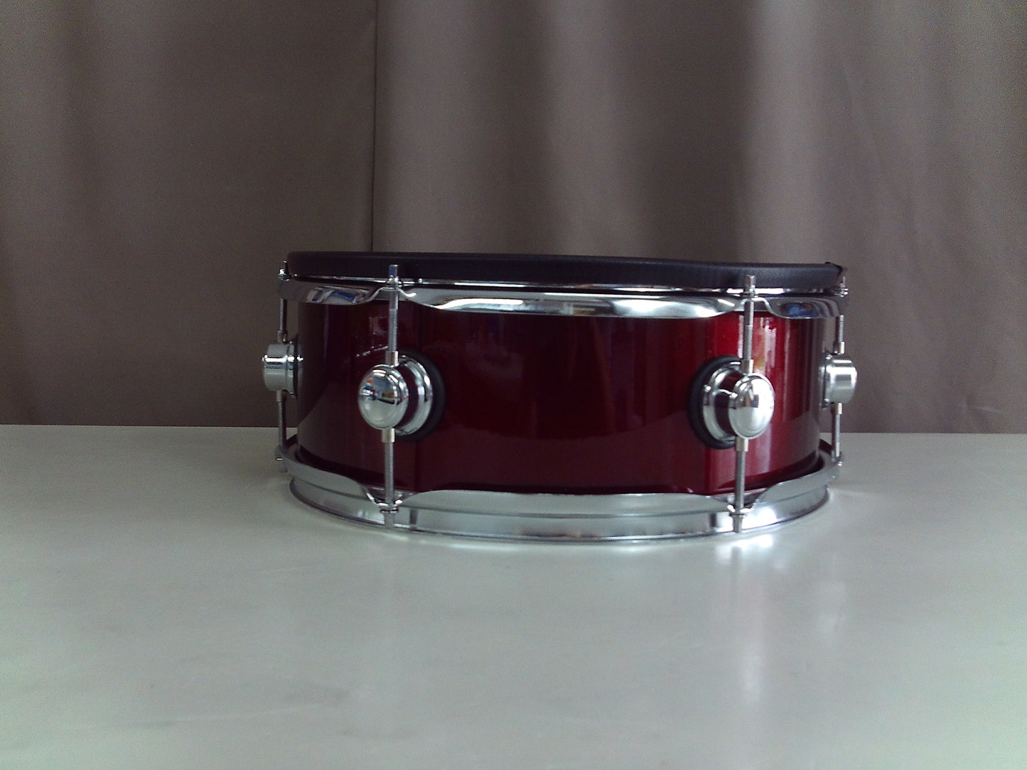 New 14 Inch Custom Electronic Snare Drum - Wine Red Sparkle