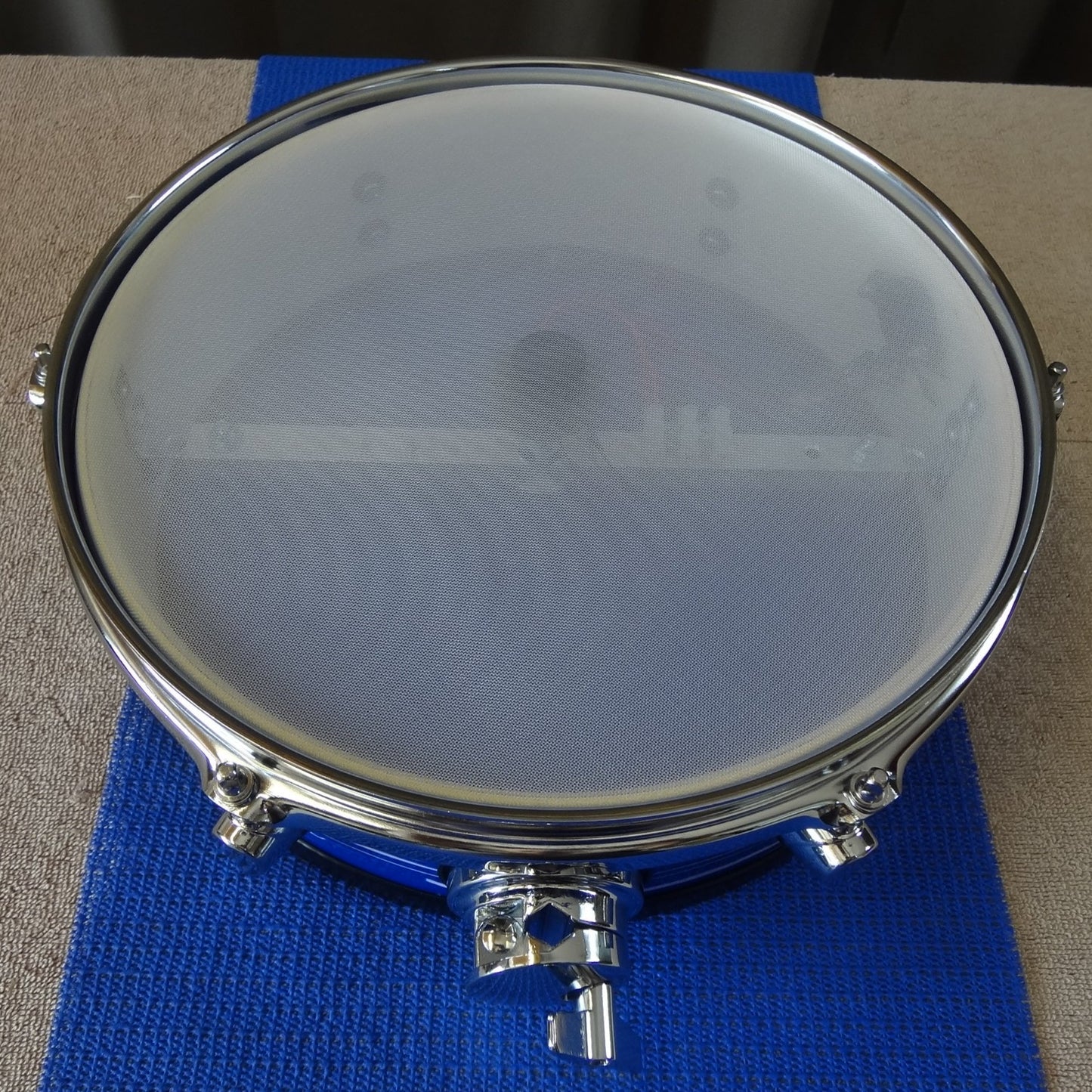 New 12 Inch Custom Electronic Snare Drum - Blue/White