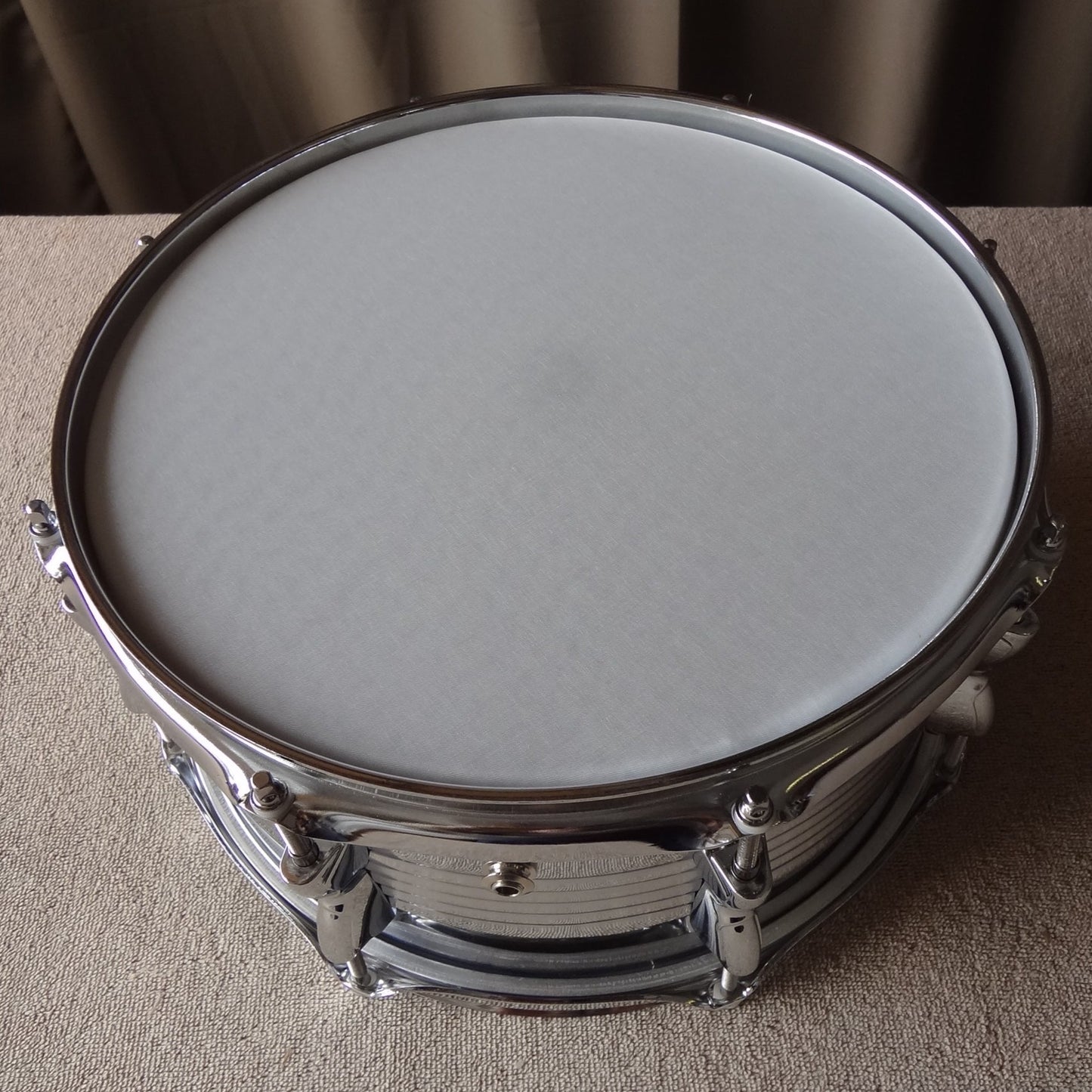New 12 Inch Custom Electronic Snare Drum - Chrome Metal