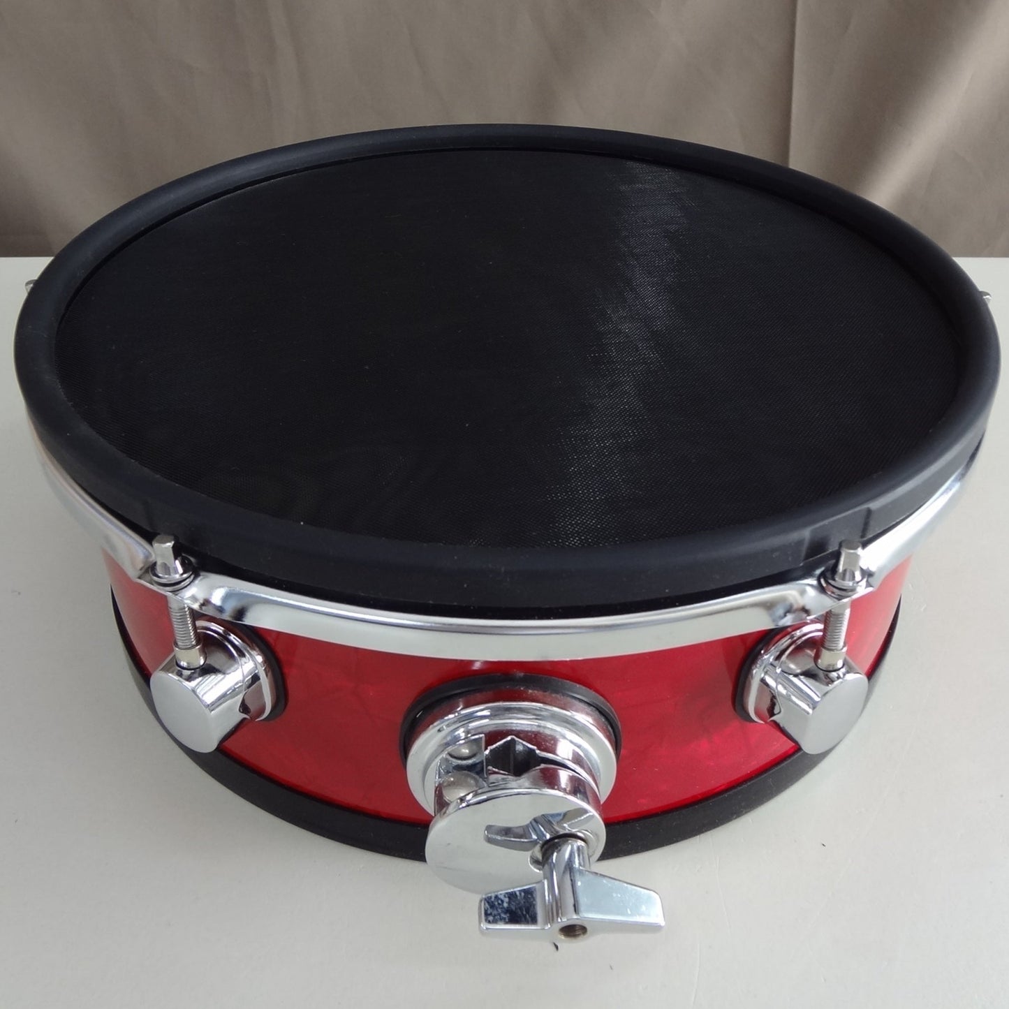 New 12 Inch Custom Electronic Snare Drum - Red Pearl