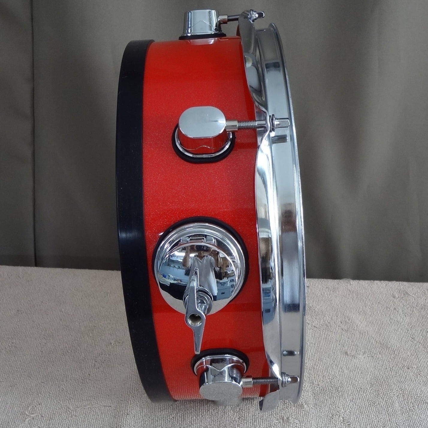 New 12 Inch Custom Electronic Snare Drum - Red with Slight Sparkle