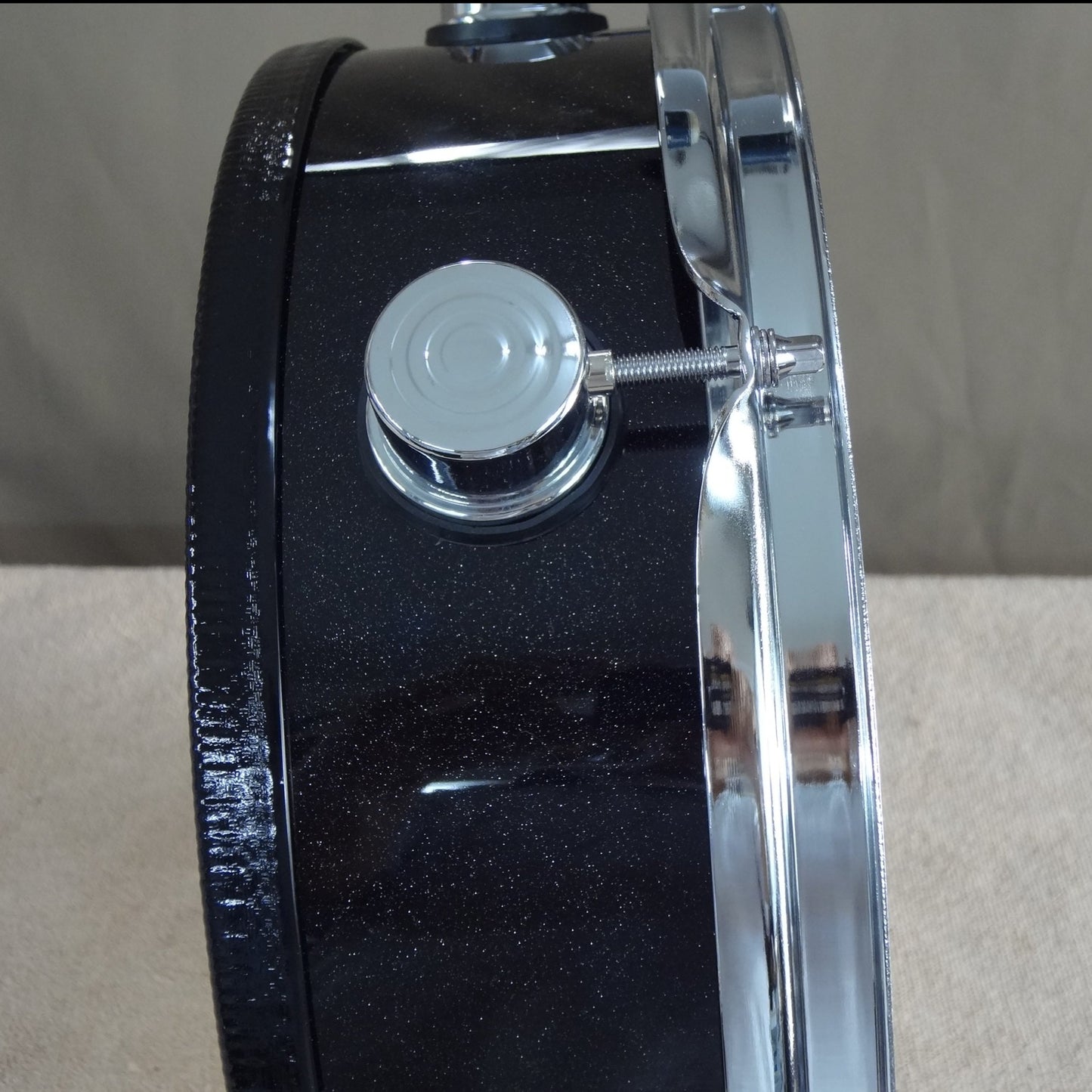 New 13 Inch Custom Electronic Snare Drum - Black with Slight Sparkle