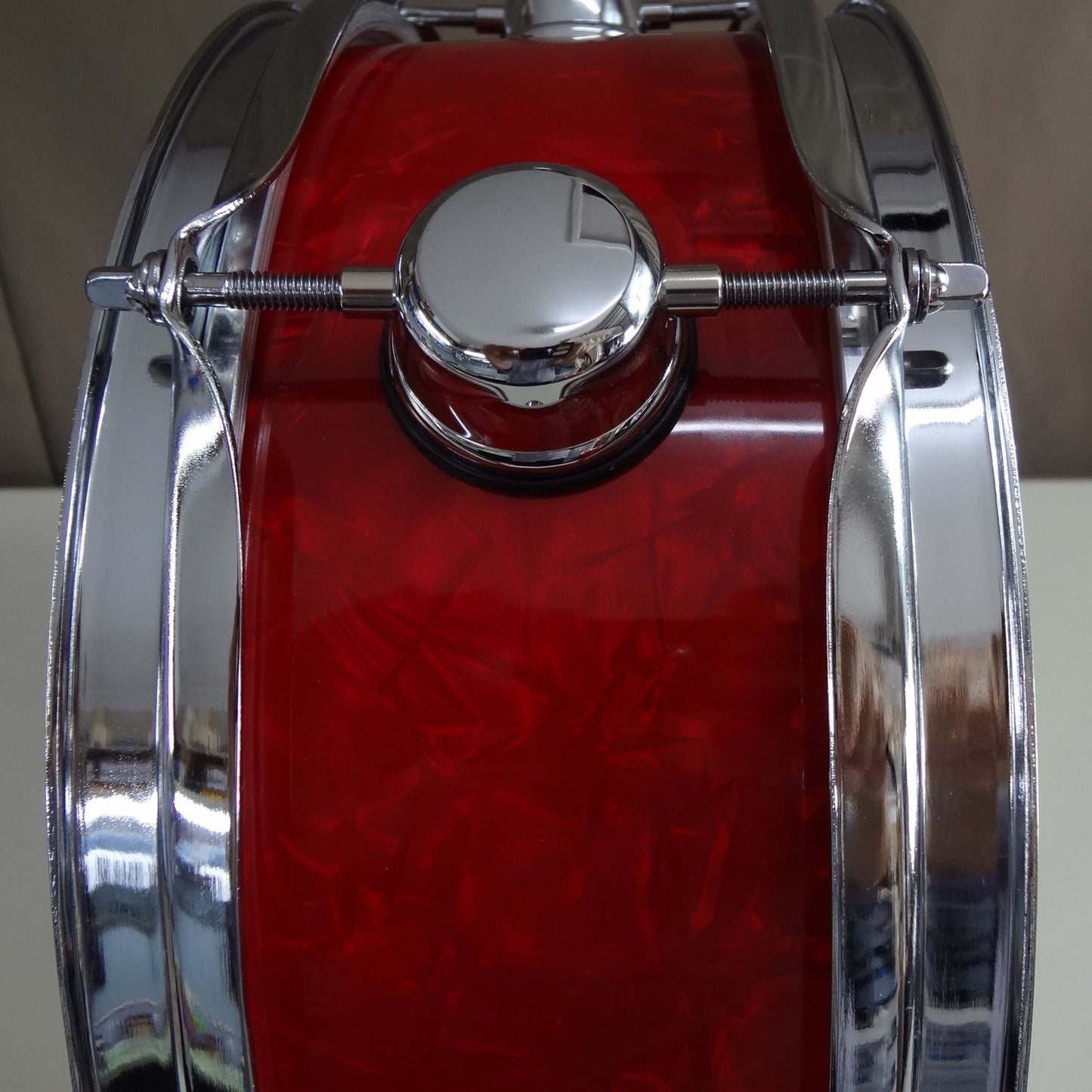 New 13 Inch Custom Electronic Snare Drum - Red Pearl